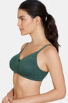 Zivame Essentials Double Layered Non Wired Full Coverage T-Shirt Bra - Botanical Garden — thumbnail 4